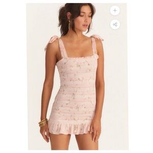 NWT LoveShackFancy Norna Dress Ballet Pink Size Small Shabby Chic Romantic Boho